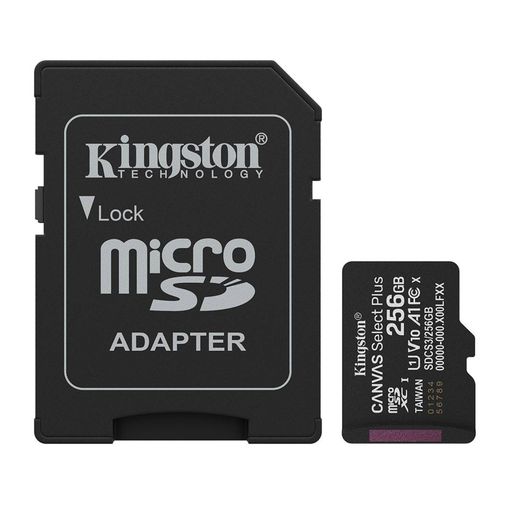 256GB microSDXC Canvas Select Plus Gen3 150MB/s A1 (Incluye adaptador de SD)