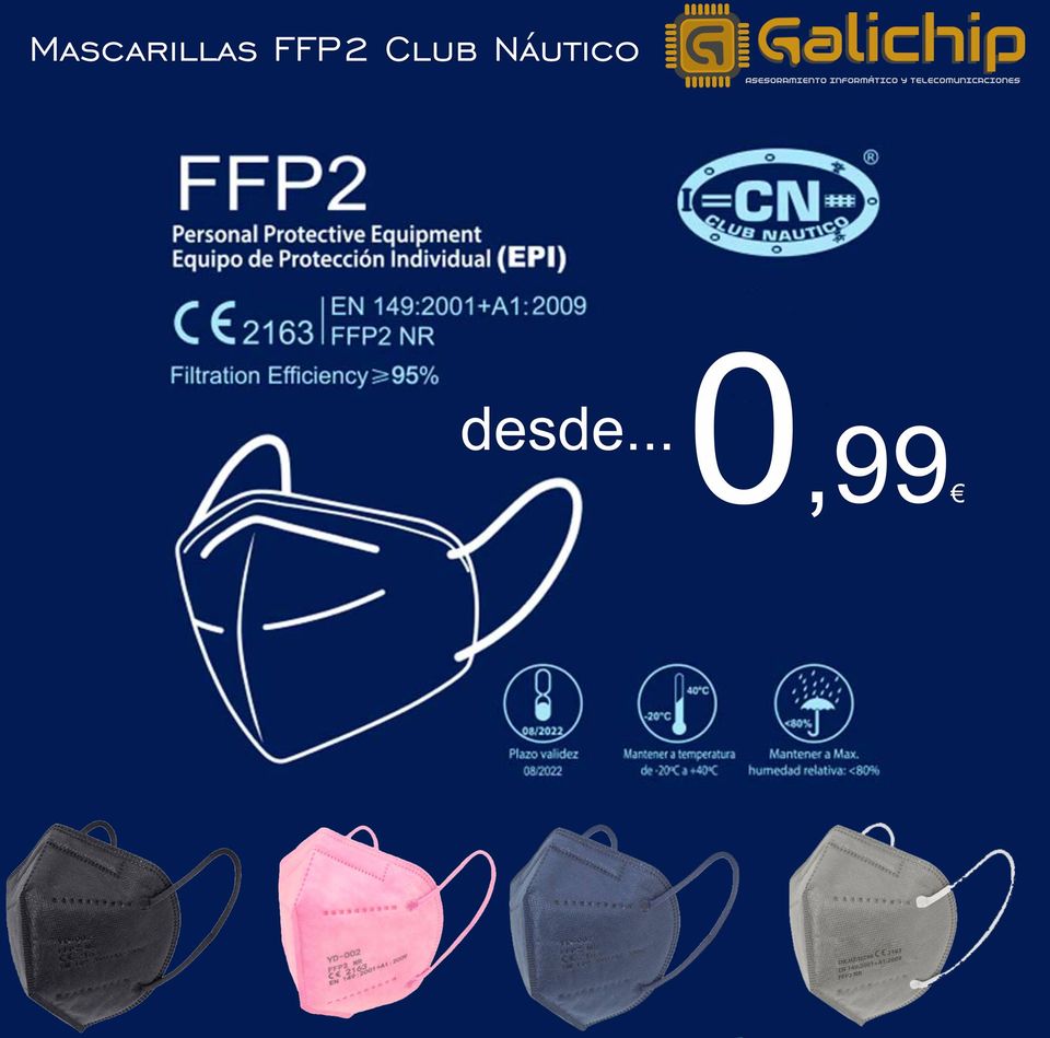 Mascarilla FFP2 Club Náutico en oferta
